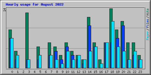 Hourly usage for August 2022