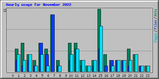 Hourly usage for November 2022